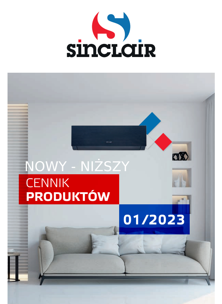 Nowy cennik produktów firmy Sinclair